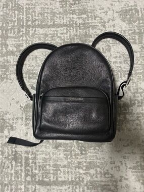 Michael Kors Black Pebbled Leather Backpack